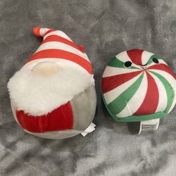 Holiday Squishmallows Norman the Gnome & Dulce the Peppermint NWOT
