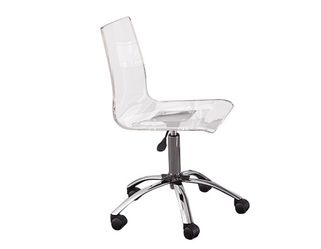 Adjustable Swivel Chair, Clear - $229