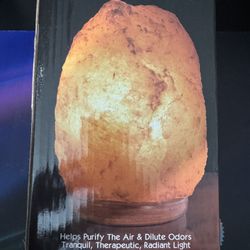 FineLife Rock Salt Lamp Bulb & Dimmer! (5.5x4.5x7.5) Therapeutic NEW IN BOX!