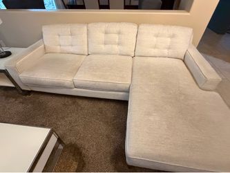 White Sectional couch sofa