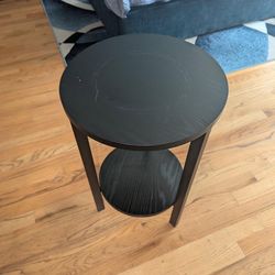 Convenience Concepts Black 24 inch 2 Tier End Table - Urban Modern Design Living Room, Bedroom, Etc