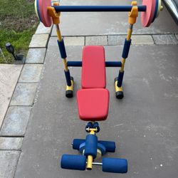 Kids Bench Press with weights