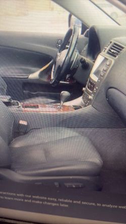 2008 Lexus  is250 parts only