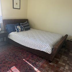 Pottery Barn Queen Bed Set – Frame, Mattress & Nightstand $300 OBO – Must Go!) 