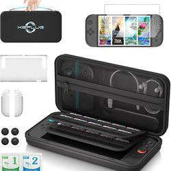 Carrying Case for Nintendo Switch 2 2025,KEPLUG Switch 2/1 Case Longest Durable,Protective Hard Shell Case with 20 Game Card Slots,Switch 2 accessorie