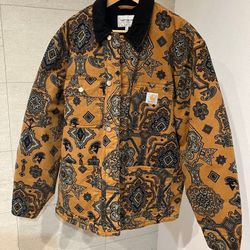 Carhartt Wip Paisley Print Tapestry Michigan Chore Coat Jacket 