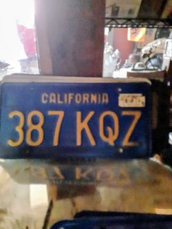 Vintage license plates.