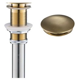 Kraus PU-10BG Pop Up Drain Brushed Gold Solid Brass Bathroom Basin Waste