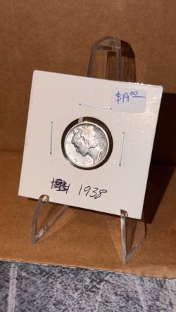 1938 Mercury Dime Silver Coin BU