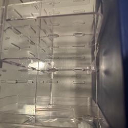 Rotating Acrylic Adjustable Clear Makeup Organizer/accessory Display 