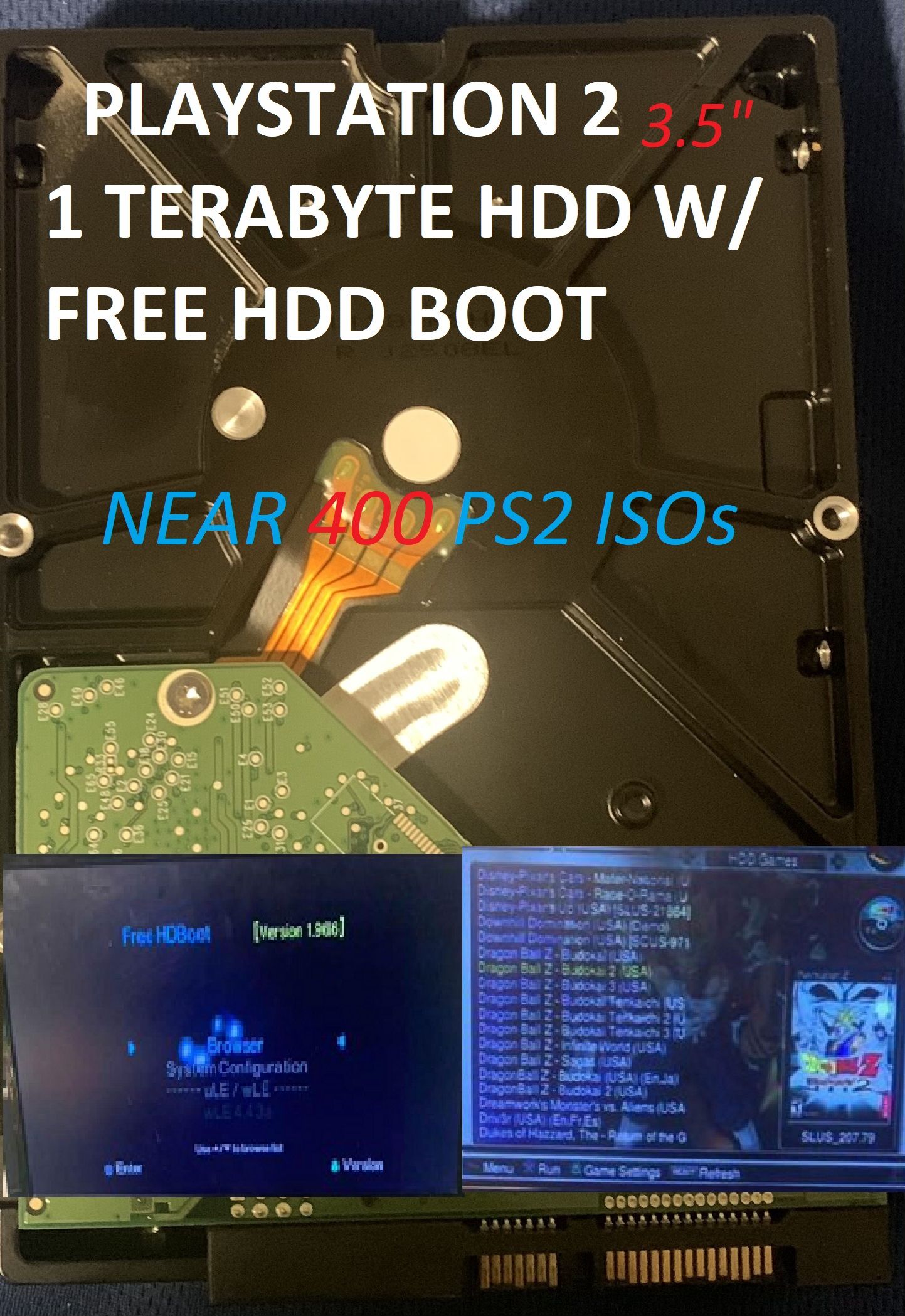 PlayStation 2 1 Tb Hard Drive With FHDB