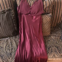 Wine Color Elegant Dress 