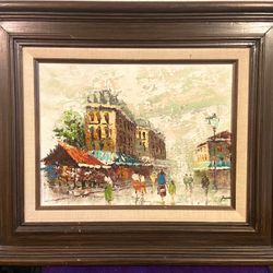 Street Scene Painting Oil 