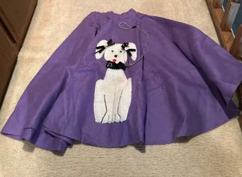 Purple Women’s 50’s Style Felt Poodle Skirt