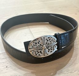 Chrome Hearts Alligator Skin Oval Buckle Belt