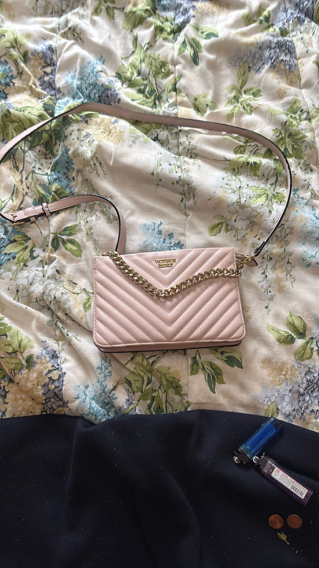 Victoria’s Secret Pink Leather Crossbody Bag