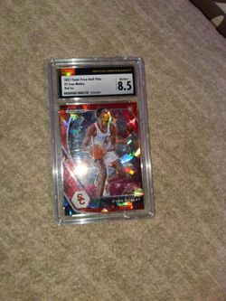2021 Panini Prizm Draft Picks Evan Mobley Red Ice RC CSG 8.5