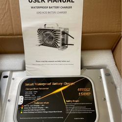 🔌 48V 15A Waterproof Golf Cart Battery Charger – $75 Firm  📍 Pickup Location: S. Durango & 215 near IKEA  Features: 	•	Heavy-duty aluminum build wit
