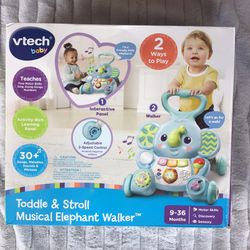 Toddle And Stroll Musical Elephant Walker New