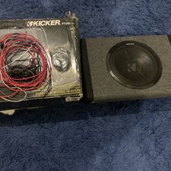 Kicker PT250 10” Powered Subwoofer with Wiring Kit – Ready to Install