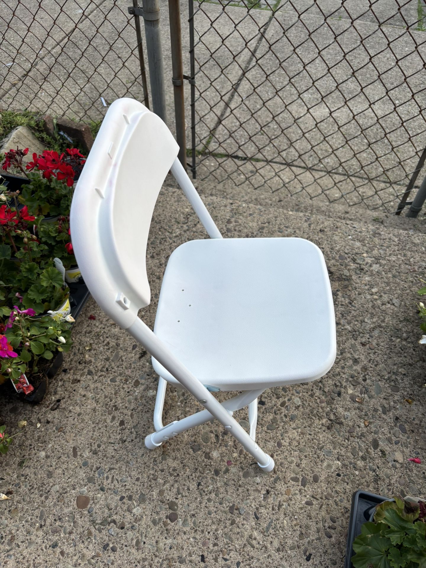 Kids White Folding Chairs