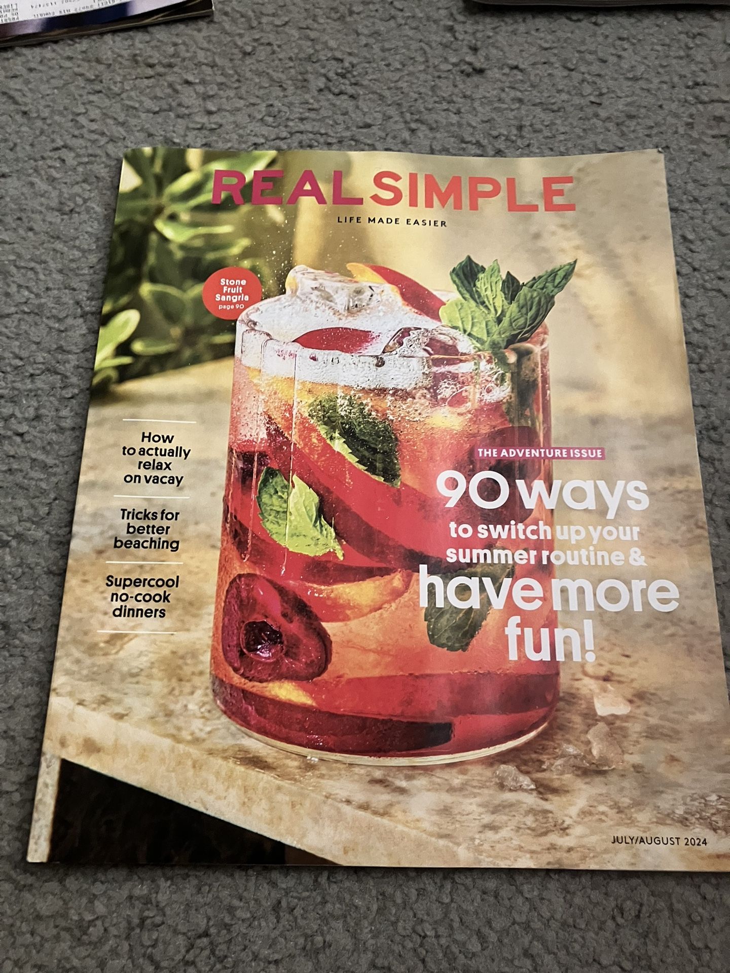Real Simple Magazine July August 2024 Issue 90 Ways to Swith Up Your Summer