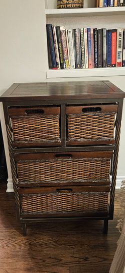 Four drawer Rattan  cabinet