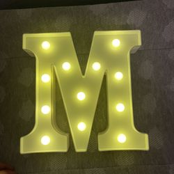 Light Up Letters. M & O