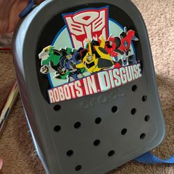 Robots in disguise crocs backpack