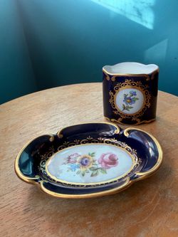 Graf Von Henneberg Cigarette/Match Holder and Tray Set