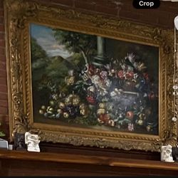 STILL LIFE OIL PAINTING IN CANVAS, Length 64” X  Width 52 “