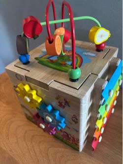 Wooden Activity Cube