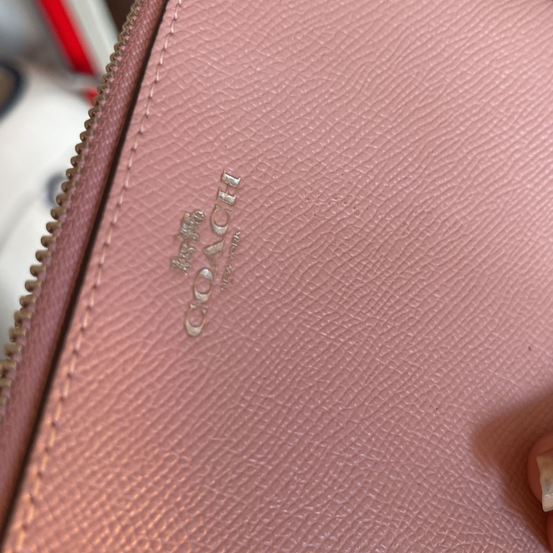 Pink Color Coach Wristlet Like Used Once Nearly New