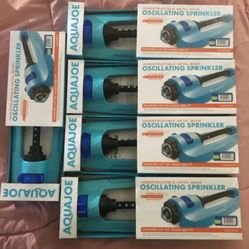 Lot Of 5 Indestructible Metal Base Oscillating Sprinkler Adjustable Spray