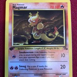 Pokémon Magmar First Edition Fossil 39/62 1999 Near Mint