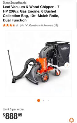 Chipper and leaf vacuum NEW