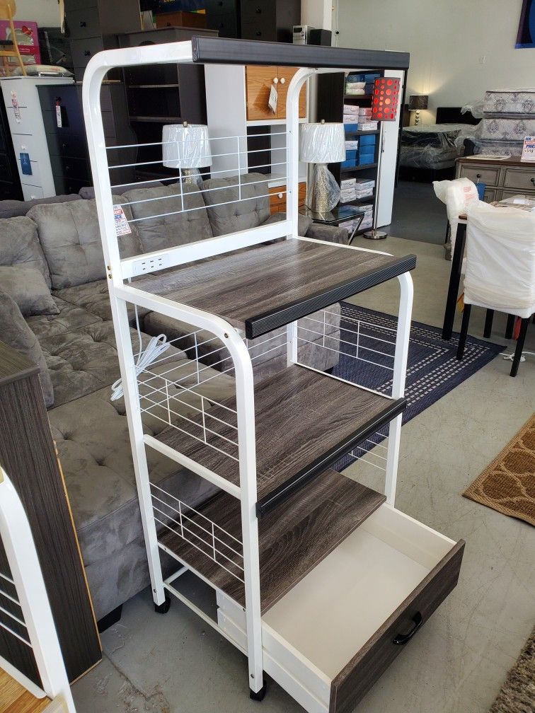 New Microwave Kitchen Pantry Shelving Storage Cabinet Available In Other Colors