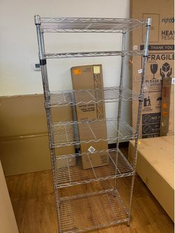 6-shelf storage  chrome