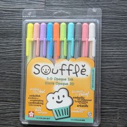 3-D Opaque Ink Pen Set - 3D - Set Of 10 - New