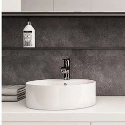 White Ceramic Round Sink for Bathroom