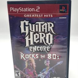 Guitar Hero Encore Rocks The 80's Sony Playstation 2 PS2 Complete Video Game