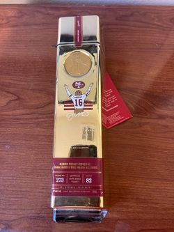 Joe Montana SF 49ers Gold Bar Bottle & Patch FULL