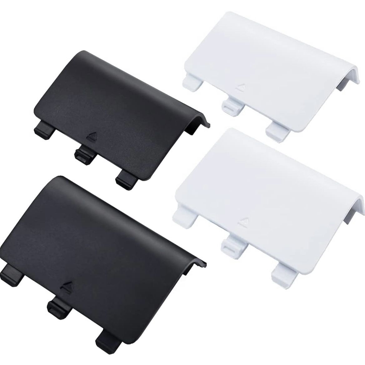 Replacement Plastic Battery Back Cover Lid Door Shell for Xbox One Controller (Black & White)