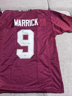 Peter Warrick Signed Autograph Custom Jersey - Beckett- Florida State Seminoles