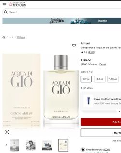 acqua di gio cologne 6.7oz