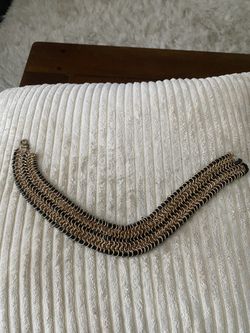 NEW Topshop gold & black suede statement choker