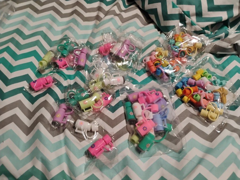 Brand New Straw Toppers Still In Packs