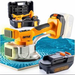 Tile Vibration Tool Kit Compatible with DeWalt Batteries via Included Adapter(Batteries Not Included), Cordless Tile Vibrator for Large Format Tile In