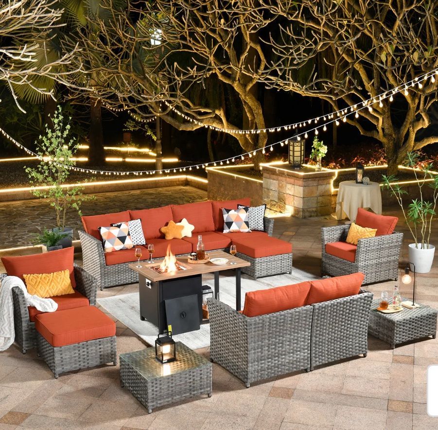 Brand New Patio Outdoor Furniture Set With Fire Pit