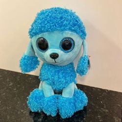 Ty Beanie Boos Mandy The Blue Poodle - 10 Inch Collectible Plush Toy (2017) 